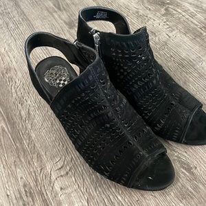 Vince Camuto Bootie Heels Black size 39/8 1/2